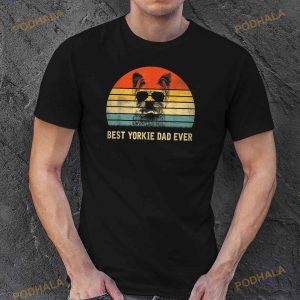 Vintage Best Yorkie Dad Ever Fathers Day Gifts For Lover Shirt