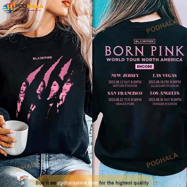 Vintage BLACKPINK BornPink World Tour North America Shirt, Kpop Merch For Fans