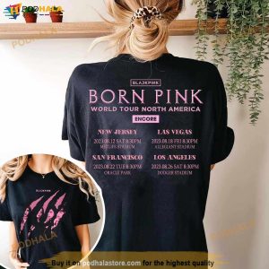 Vintage Blackpink Bornpink World Tour North America Tshirt Kpop Merch For Fans