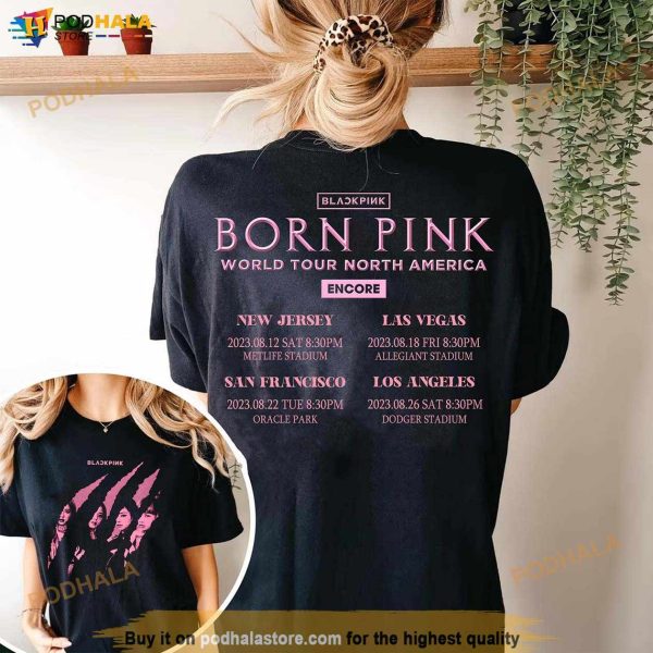 Vintage BLACKPINK BornPink World Tour North America Shirt, Kpop Merch For Fans