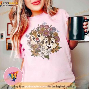 Vintage Disney Floral Chip And Dale Shirt Chip Dale Disney Family Vacation Gift 2