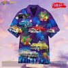 Vintage Hot Rod Car Sunset Beach Hawaiian Shirt
