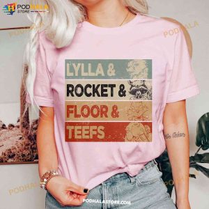 Vintage Lylla Rocket Floor And Teefs Shirt Guardians Of The Galaxy 3 Marvel Comic 3