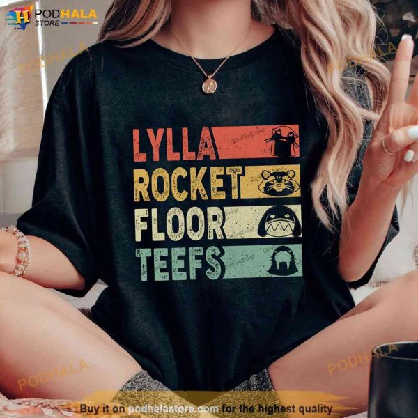 Vintage Lylla Teefs Floor Rocket Raccoon and Friends Funny Shirt