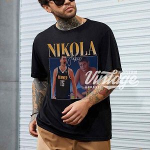 Nikola Jokic Shirt Bootleg 90S Denver Basketball 90S Mvp Player - Anynee