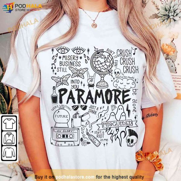 Vintage Paramore Album Lyric Shirt, Sweatshirt, Hoodie, Paramore Tattoo Tour 2023