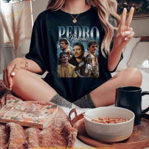 Vintage Pedro Pascal in 90's Shirt, Pedro Pascal Meme Mandalorian Gift