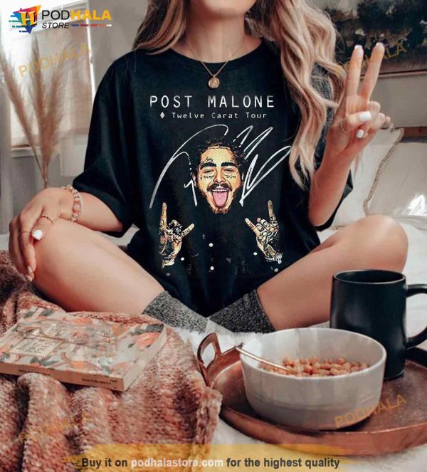 Vintage Post Malone Shirt, Twelve Carat Europe Tour 2023 Merch