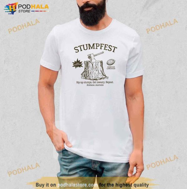 Vintage Retro Funny Stumpfest 2023 Brisbane Get Sweaty Shirt