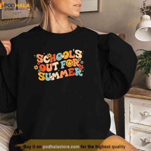 Vintage Schools Out for Summer Ladies Women Kids Teacher Shirt