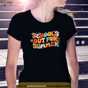 Vintage Schools Out For Summer Ladies Women Kids Teacher Shirt 2