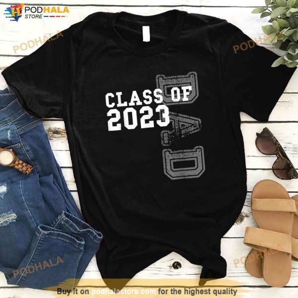Vintage Senior 2023 Class Grad Proud Dad Class of 2023 Shirt