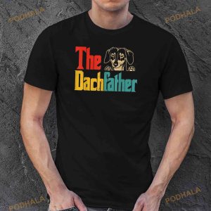 Vintage The Dachfather Funny Fathers Day Dachshund Dog Shirt 2