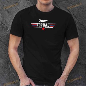 Vintage Top Dad Top Movie Gun Jet Fathers Day Birthday Shirt