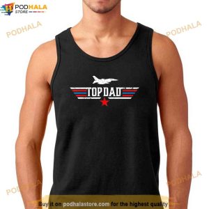 Vintage Top Dad Top Movie Gun Jet Fathers Day Birthday Shirt 2