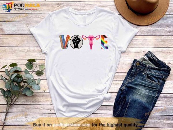 Vote Shirt, Banned Books Shirt, Reproductive Rights Tee, LGBTQ Shirt
