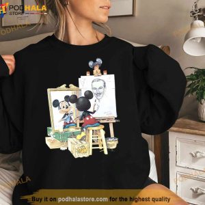 Walt Disney And Mickey Mouse Self Portrait Shirt - Bring Your