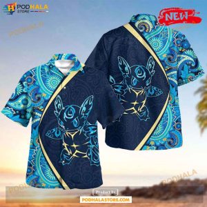 Wartortle Paisley Pattern Design Hawaiian Shirt, Tropical Shirt for Women Men