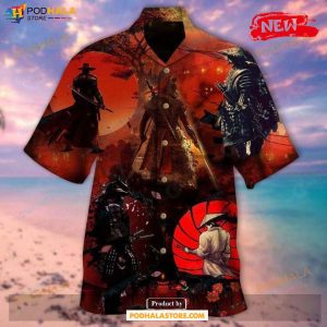 Weapon Samurai Red Design For Summer Hawaiian Shirt, Tropical Shirt