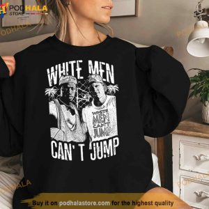 White Collage Design White Men Can't Jump Shirt 2