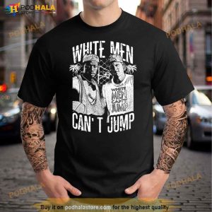 White Collage Design White Men Can't Jump Shirt 3