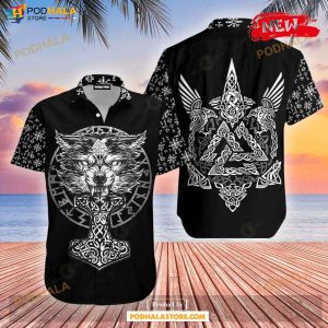 White Fenrir Viking For Summer Hawaiian Shirt, Tropical Shirt for Women Men