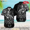 White Tiger Black Design For Summer Hawaiian Shirt, Tropical Shirt for Women Men