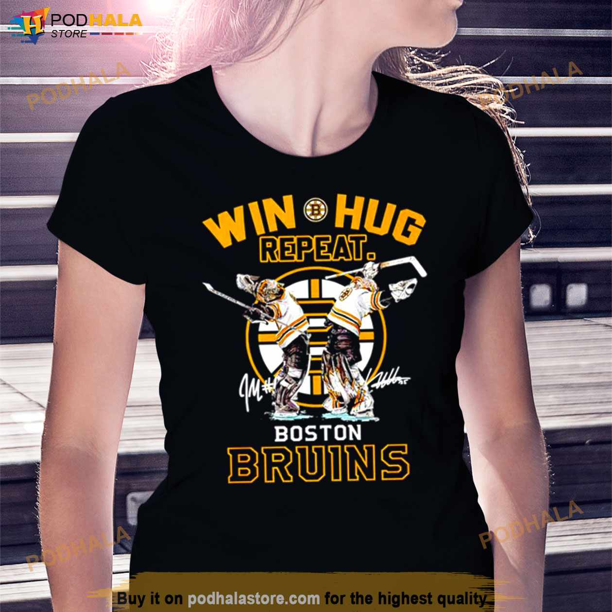 Win Hug repeat Boston Bruins signature shirt Win Hug repeat Boston Bruins signature shirt
