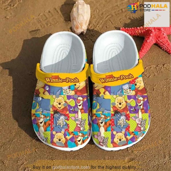 Winnie The Pooh Characters For Men And Women Rubber Crocs Crocband Clogs
