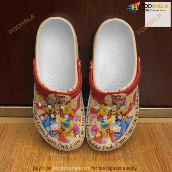 Winnie The Pooh Gift For Fan Classic Water Rubber Crocs Crocband Clogs