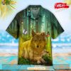 Wolf Butterfly In The Forest For Summer Hawaiian Shirt, Tropical Shirt for Women Men