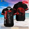 Wolf In Blood Moon Black Red For Summer Hawaiian Shirt, Tropical Shirt for Women Men