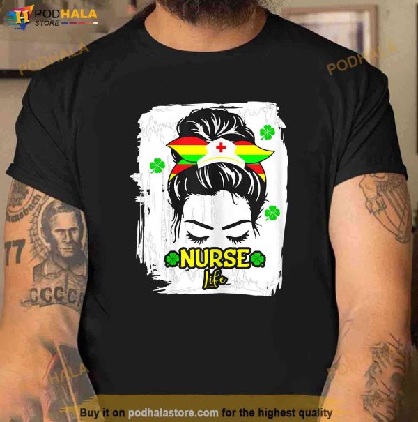 Womens Nurse Life Juneteenth Black History African RN LPN Nursing Shirt