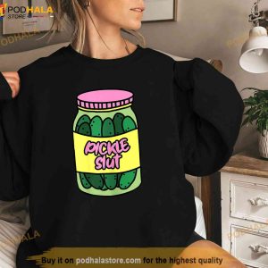 Womens Pickle Slut Who Loves Pickles Funny Shirt