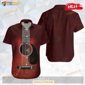 Wood Guitar For This Summer Hawaiian Shirt, Tropical Shirt for Women Men
