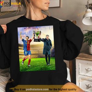 Xavi Has Now Won Laliga As A Barcelona Player And Manager T Shirt 2
