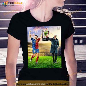 Xavi Has Now Won Laliga As A Barcelona Player And Manager T Shirt 3