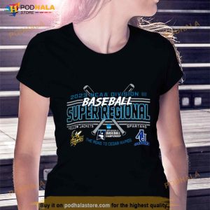 Yellow Jackets Vs Spartans 2023 NCAA Division III Baseball Super Regional The Road To Cedar Rapids Shirt