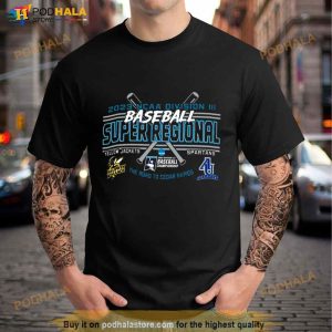 Yellow Jackets Vs Spartans 2023 Ncaa Division Iii Baseball Super Regional The Road To Cedar Rapids Shirt 2