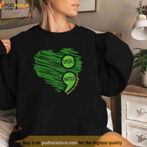 You Matter Semicolon Heart Retro Mental Health Awareness Shirt 2