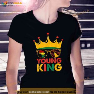 Young King Crown African American Kids Boys 1865 Juneteenth Shirt 2