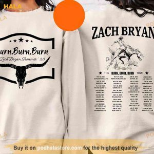 Zach Bryan Burn Burn Burn Tour 2023 Sweatshirt, Zach Bryan 90s Rap shirt Merch