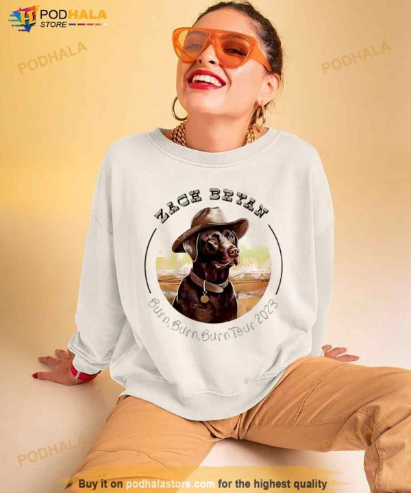 Zach Bryan Burn Burn Burn Tour Western Cowboy Dog Shirt