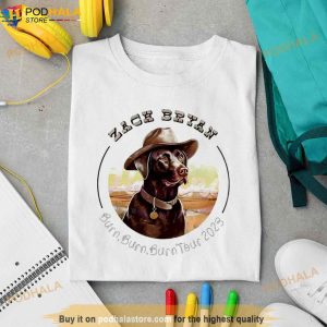 Zach Bryan Burn Burn Burn Tour Western Cowboy Dog Shirt 2