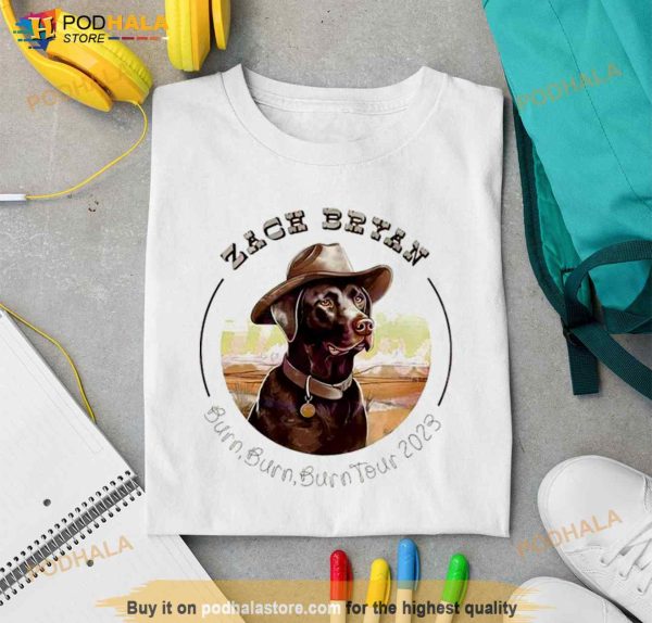 Zach Bryan Burn Burn Burn Tour Western Cowboy Dog Shirt