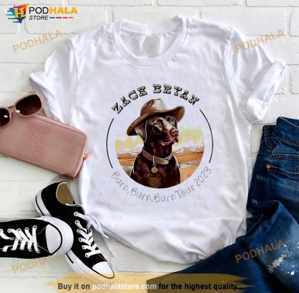 Zach Bryan Burn Burn Burn Tour Western Cowboy Dog Shirt
