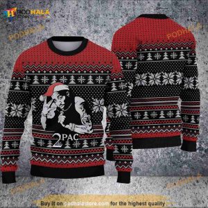 2 Pac Rapper 3D Christmas Funny Ugly Sweater