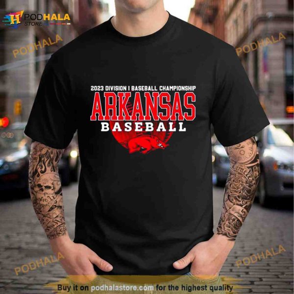 2023 Division I Champions Baseball Arkansas Razorbacks Baseball Shirt