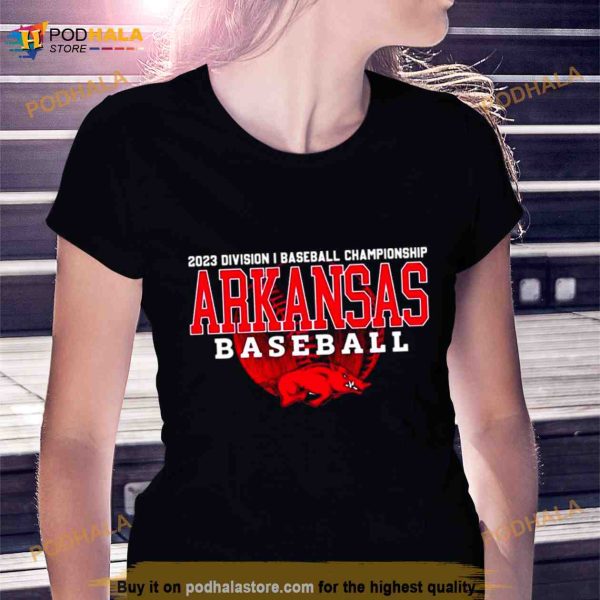 2023 Division I Champions Baseball Arkansas Razorbacks Baseball Shirt
