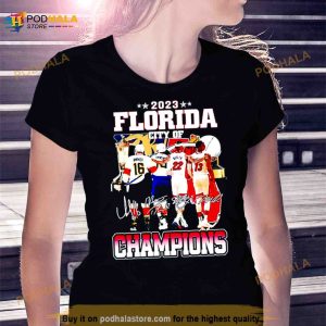 2023 Florida city of champions Miami Heat and Florida Panthers signatures Shirt